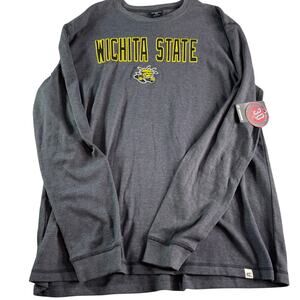 Wichita State Shockers Shirt Mens XXL Long Sleeve Gray Colosseum NWT NCAA